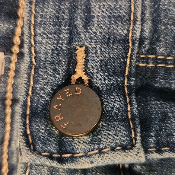 FRAYED High Rise Ankle Skinny Distressed Jeans‎ - Picture 8 of 13